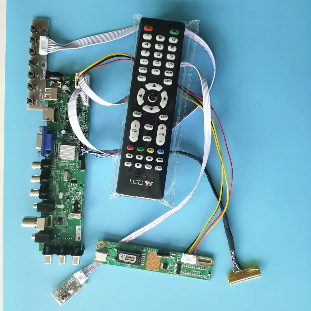 

Kit For LP141WX1-TLE3/LP141WX1-TLE6 DVB-C DVB-T Digital HDMI Panel 1 CCFL LCD 30pin 1280X800 TV VGA USB remote Controller board