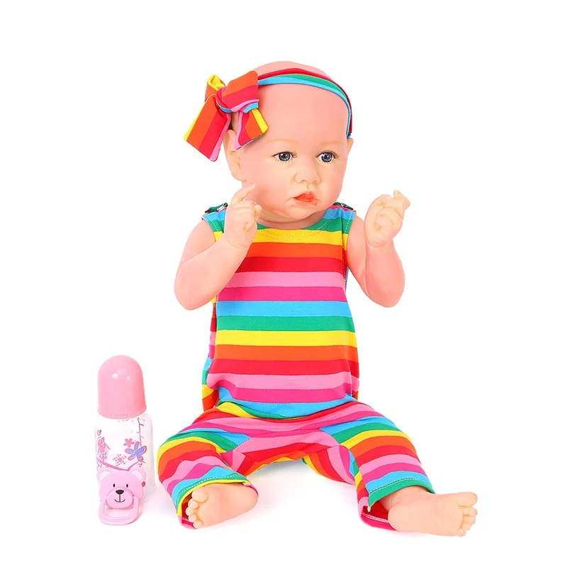 55 см милый пусетный детский реалистичный мягкий силиконовый материал кукла тело
