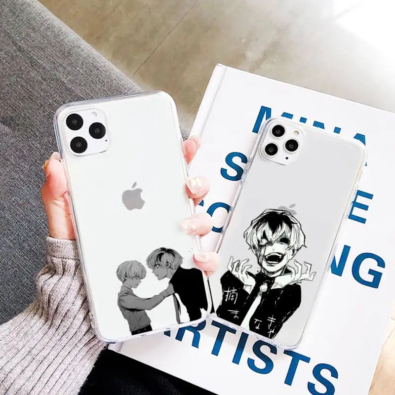 

Tokyo Ghoul anime Phone Case Transparent soft For iphone 12 11 13 7 8 6 s plus x xs xr pro max mini