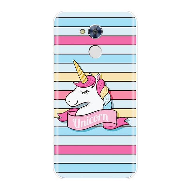Phone Case For Huawei Honor 4C 5C 6C 6A Pro Soft TPU Silicone Cute Rainbow Unicorn Cover 4X 5A 5X 6 6X | Мобильные телефоны и
