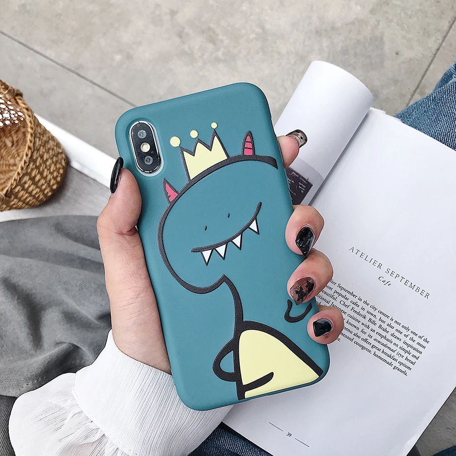 Милый чехол для телефона с динозавром iphone XS Max X XR 11 11Pro 8 7 6 S Plus мягкий силиконовый