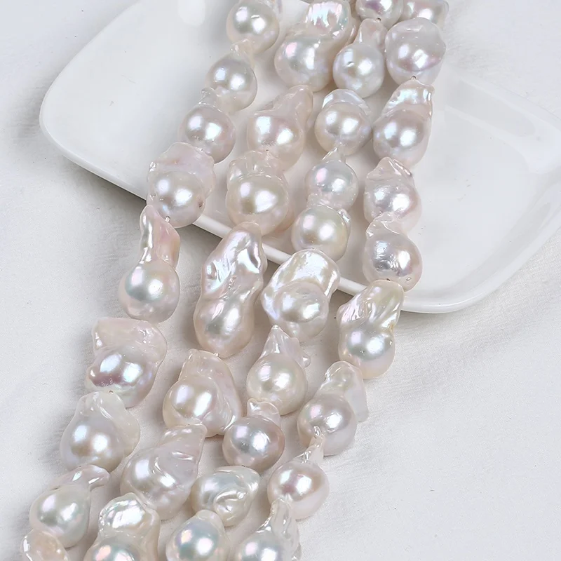 Factory price 11-18mm white natural freshwater baroque pearl strand jewelry | Necklace