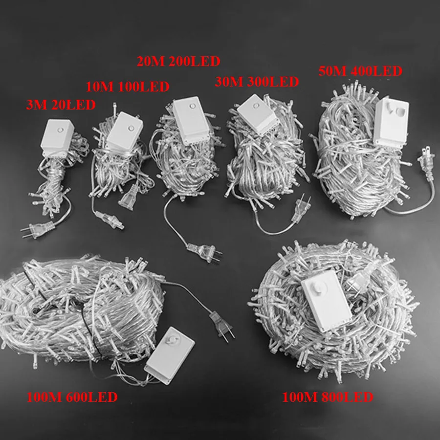 

Christmas Decoration Lights Waterproof Outdoor LED String Lights 8 Modes Holiday Party Fairy Garland Lights For Wedding Party