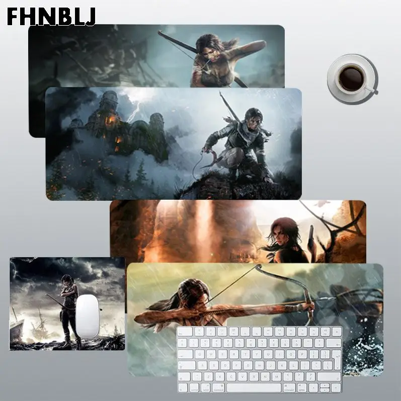 

Забавный большой коврик для мыши FHNBLJ Tomb Raider, компьютерный коврик для компьютера, размер для большой кромки, скорость блокировки, версия, игр...