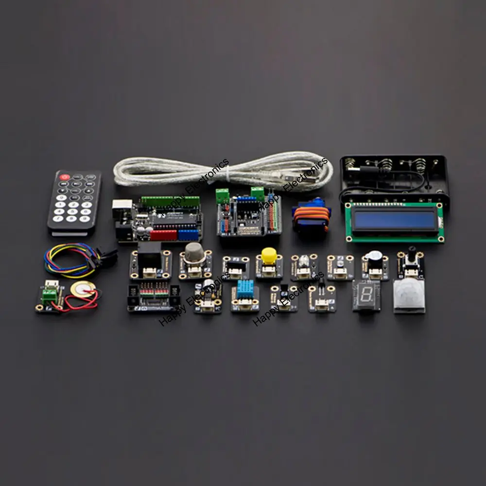 DFRobot Gravity промежуточный комплект для Arduino включает DFRdunio UNO borad Датчик Щит 16 занятий поддержка ума+ Графическая программа