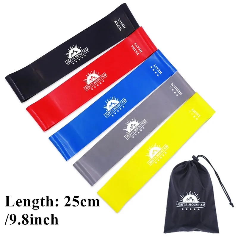 5PCS-25cm Фитнес резинки резинки для фитнеса резинка для фитнеса резинки для спорта фитнес резинка резинка для спорта фитнесс резинки эспандер фитнес 1,45 мм-0,45 мм спортивные резинки 6 уровня Эспандеры Пилатес эластичные - Цвет: 5PCS-25cm