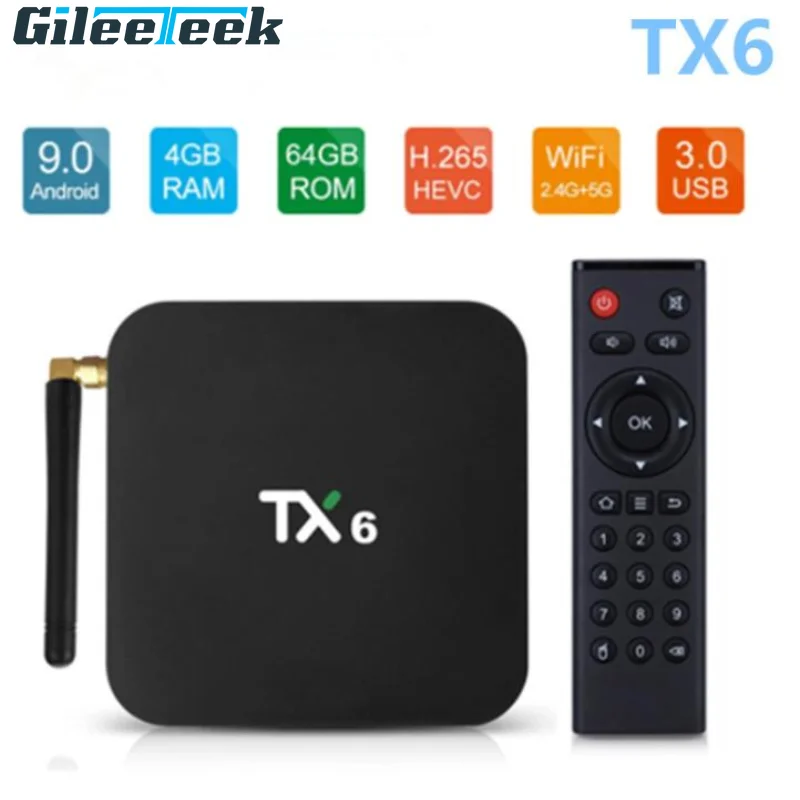 

ТВ-приставка TX6, 4 + 64 ГБ, Android 9,0