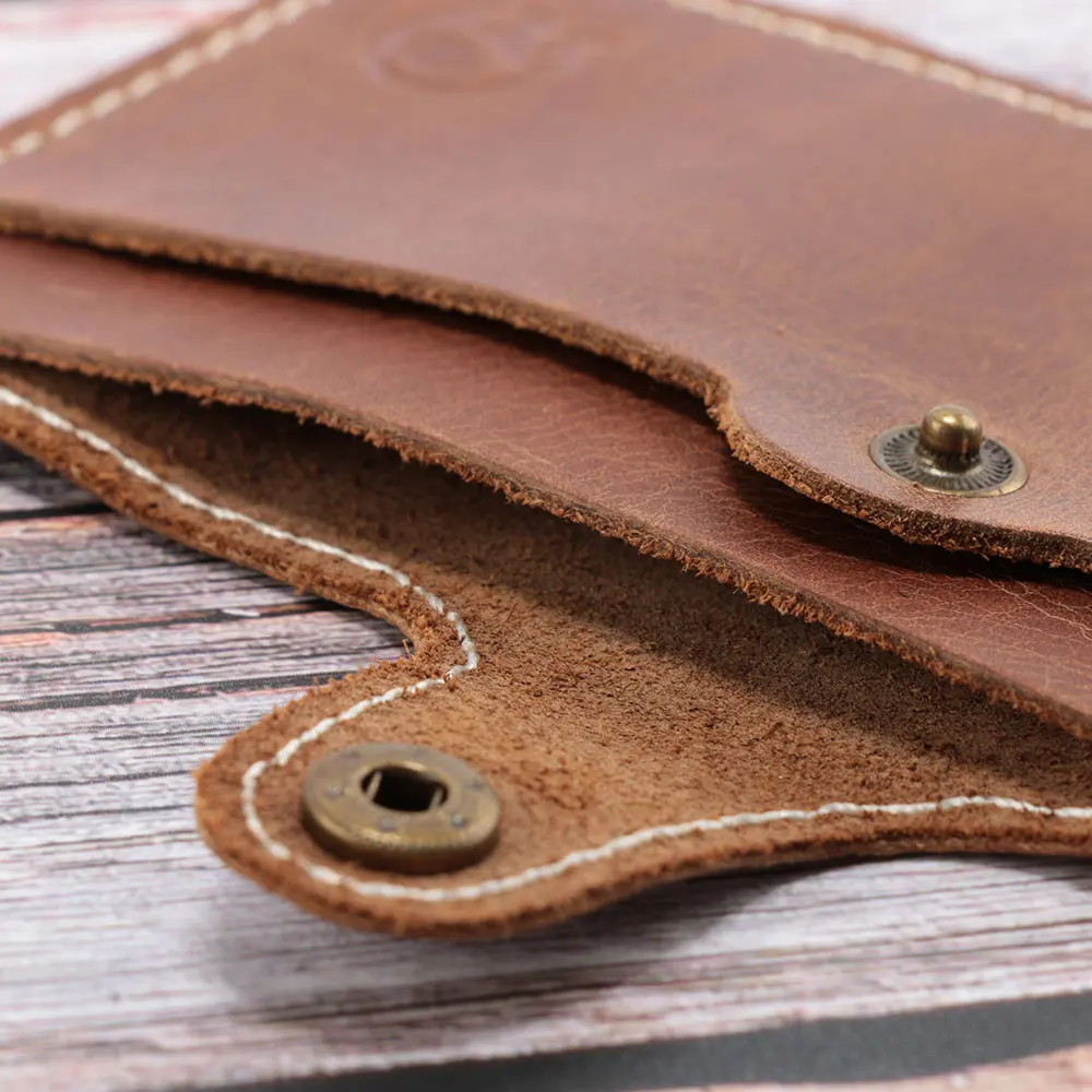 Модный простой практичный первый слой кожаный доллар держатель для кредитных ID