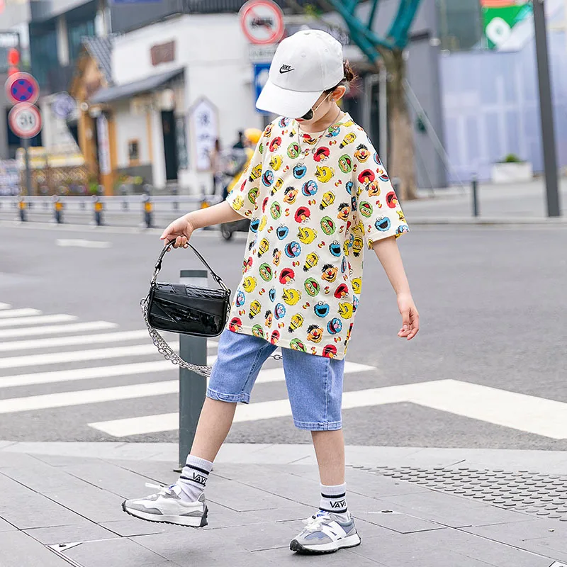

For Girls 7 years Summer Tops Cartoon Print Fashion Children T-shirt 6 8 10 12 years old