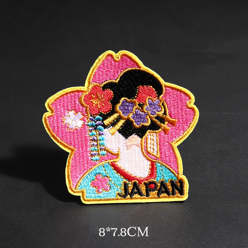 Японская вышивка железные нашивки патчи на одежду Rock, аксессуары для декора.