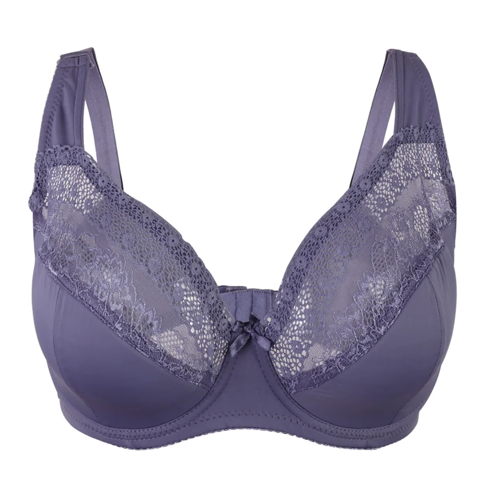 Lace Bras For Women Sexy Push Up Bra Bralette Comfort Underwired Full Figured Plus Size Lingerie 38-52 D DD E F G Cup
