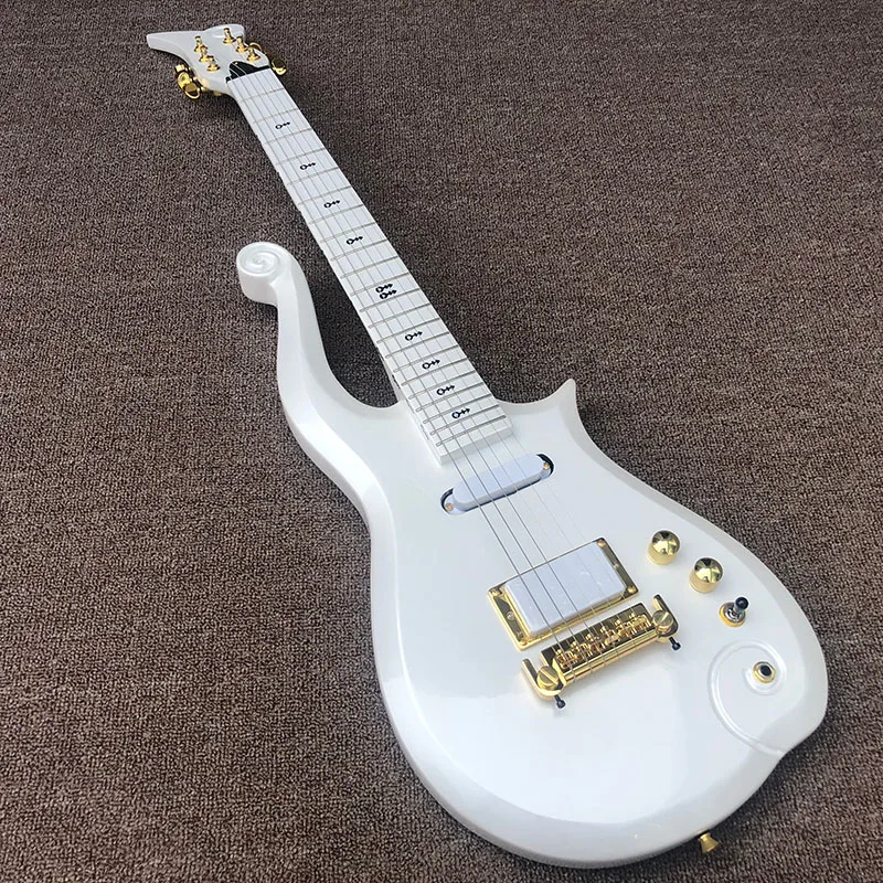 

2020High quality, prince cloud electric guitar,White electric guitar with Maple fingerboard neck with alder body,free shipping