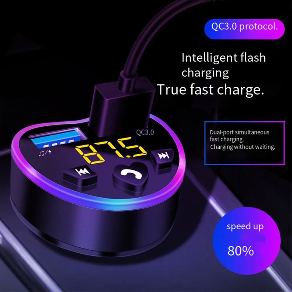 

Multifunctional Car Charger Car Mp3 Bluetooth Player Fm Transmitter Car Bluetooth MP3 Car Charger Call Hands-free Car Accessorry