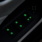 Светящаяся наклейка для кнопки подъема окна двери автомобиля для Renault Clio Logan Megane Koleos Scenic Dacia Duster kaptur fluence
