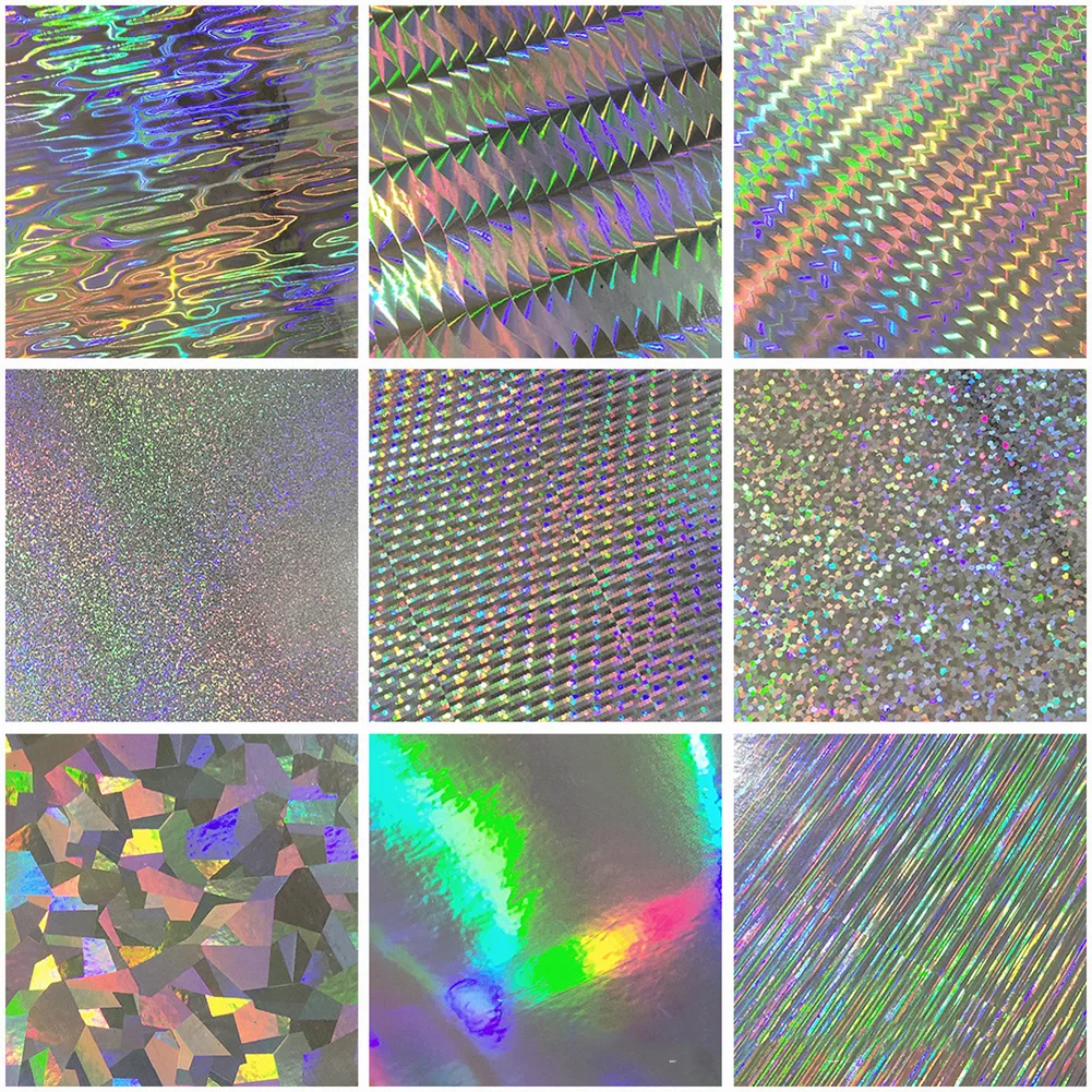 10/12/18pcs 20x10cm Flasher/Dodger/Lure Holographic Reflective Belt Fishing Lure Tape DIY Raw Materials Fishing Bait Tackle