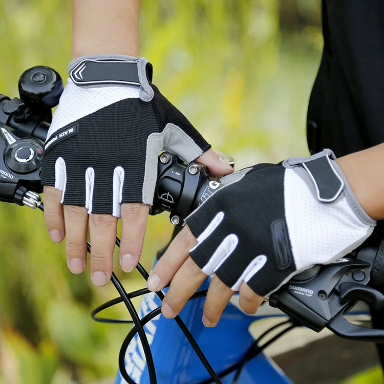 

Durable Hand Protective Outdoor Riding Sports PU Leather Half Finger Fitness Cycling Bicycle Riding Gloves Motorcycle Gloves