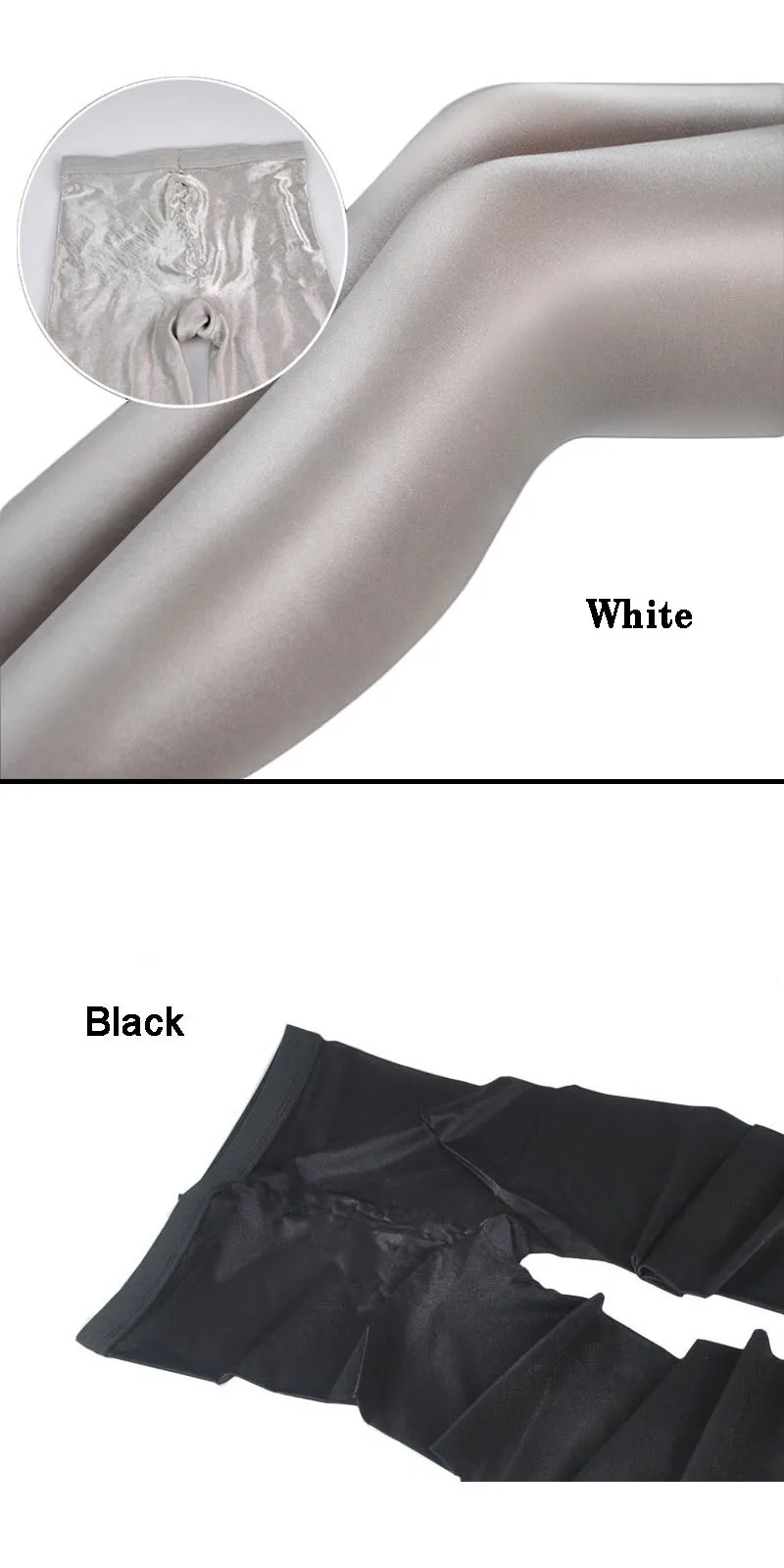 1 White 1 Black 1/2 шт, женские ультра мерцающие колготки, обтягивающие, 70D толщина, блестящие, формирующие колготки, чулки, чистые колготки, черные, телесные, кофейные - Цвет: 1 White 1 Black