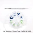 Стоматологическая Серебристая композитная светильник Кая полимерная ручка для формования шпатель с поролоновой подушкой L + S