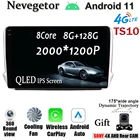 Автомагнитола 2 Din, Android 11, мультимедиа, стерео, GPS-навигация, 4G, Wi-Fi, DSP-навигация для Peugeot 208, 2008, 2014-2018, без DVD-плеера