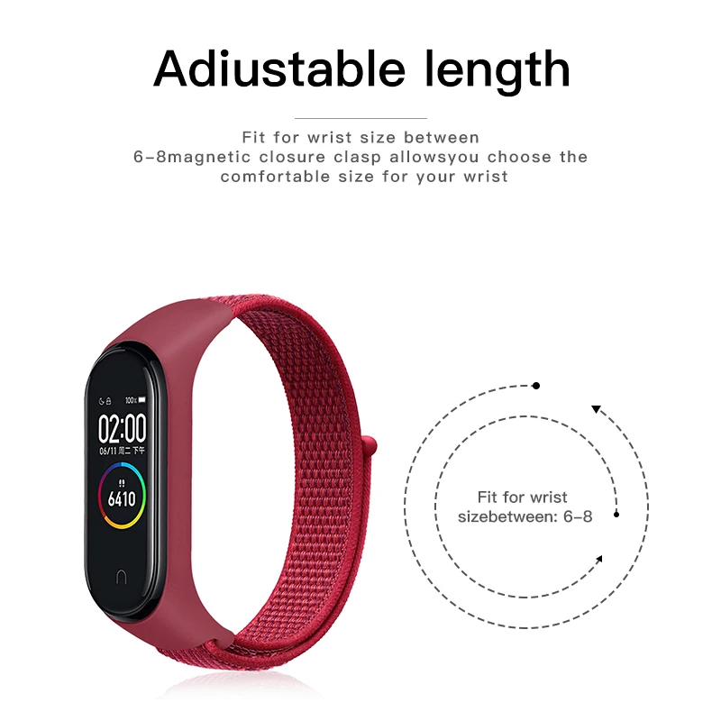IONCT нейлоновый браслет для mi Группа 4 спортивного стиля с correa pulsera ремень для Xiaomi mi band 3 ремешок mi Группа 4 Global Smart аксессуары