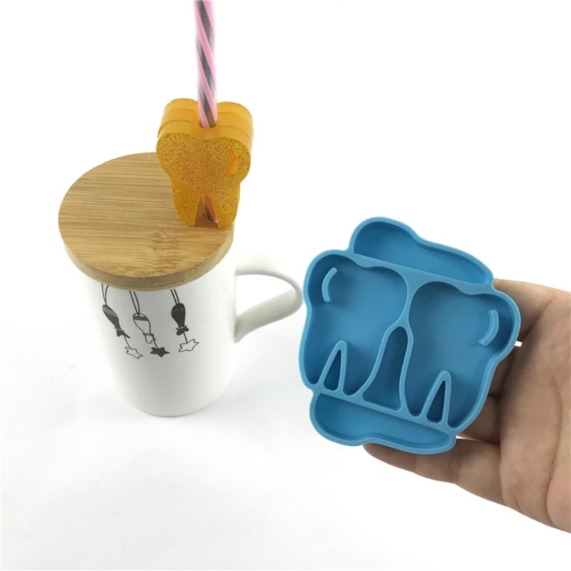 

Straw Topper Resin Mold Silicone Straw Topper Molds with Duck/Teeth Shape for DIY Crafts Straw Topper Decorations Making