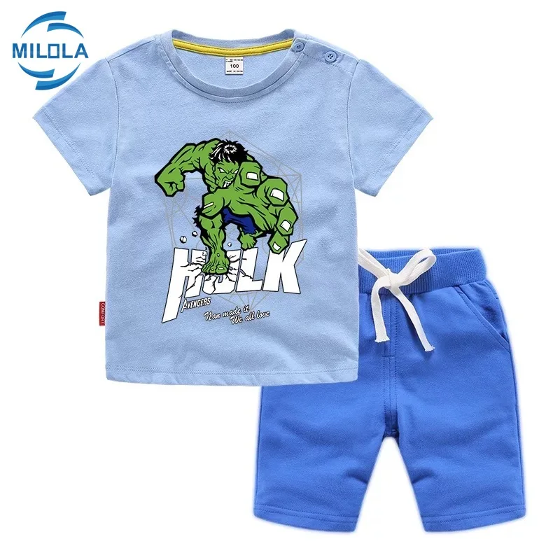 Комплекты одежды для мальчиков и девочек Disney Мстители Халк хлопковые футболки