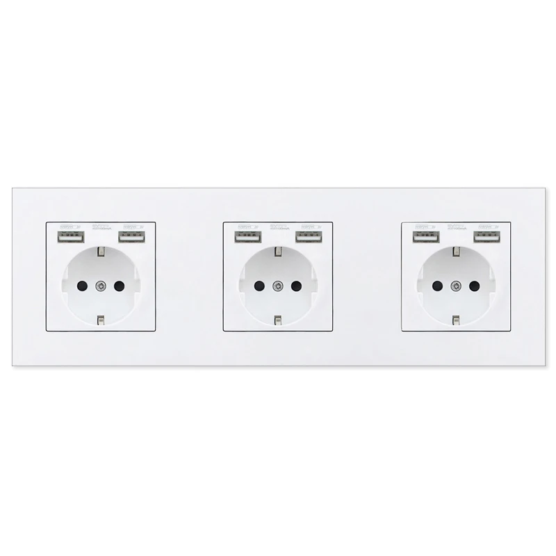 Avoir европейская вилка розетка двойной usb зарядный порт домашняя настенная