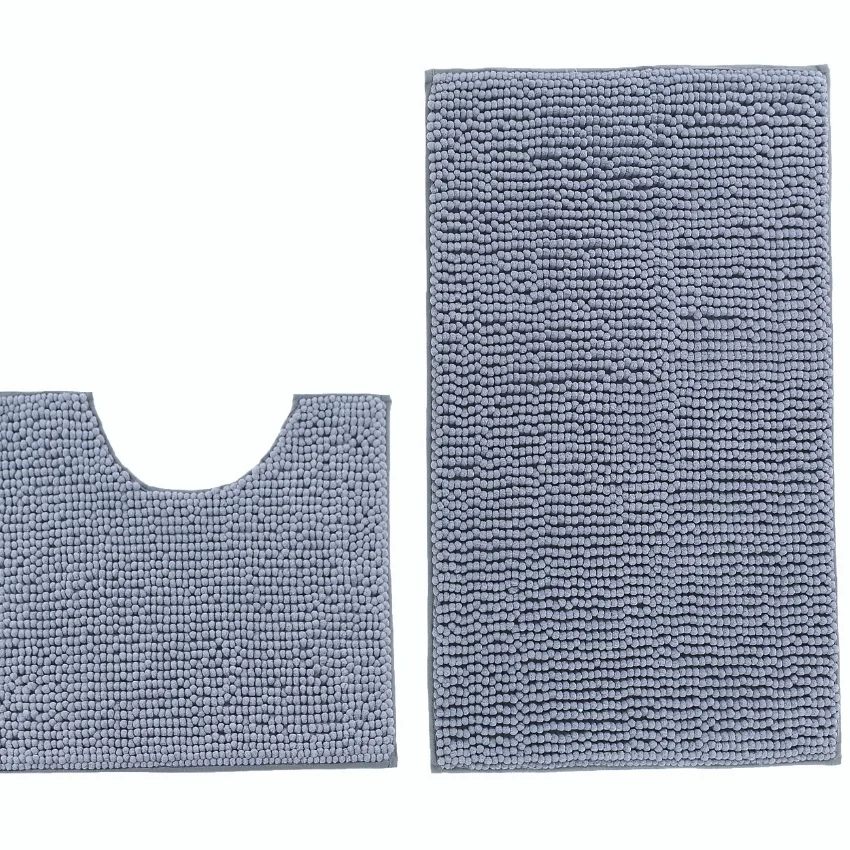 

Two-piece bathroom anti-pad mat long U-shaped bathroom absorbent pad non-slip mat bathroom rug set