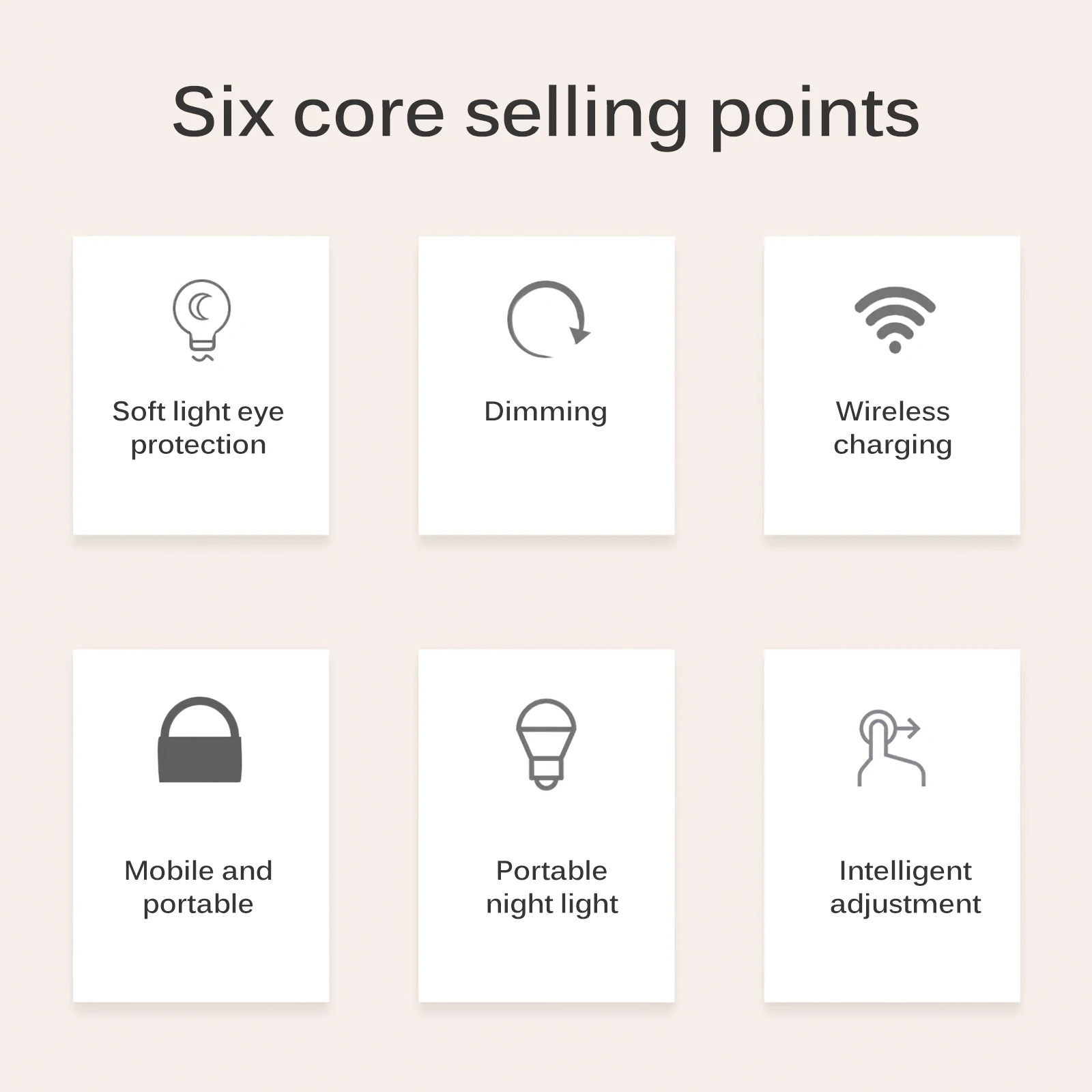 

Night Light LED 10W Wireless Charging Bedside Lamp 2900K-4200K-6500K Adjustable Bedroom Table Light With Portable Handle