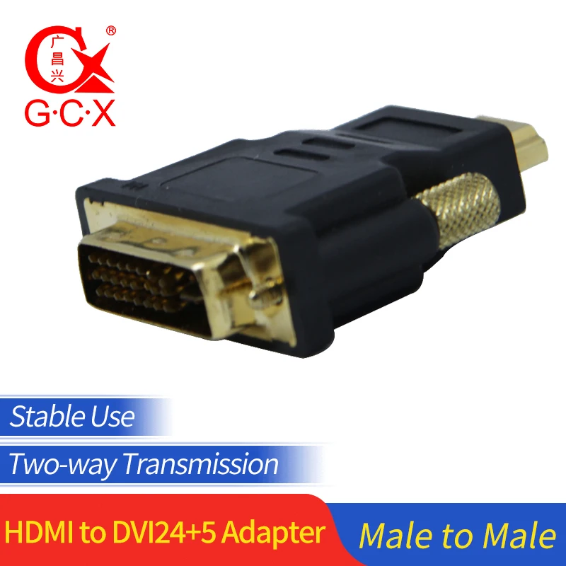 Адаптер 1080P HDMI штекер 24 + 5 с двумя звеньями DVI в конвертер для компьютера разъемы