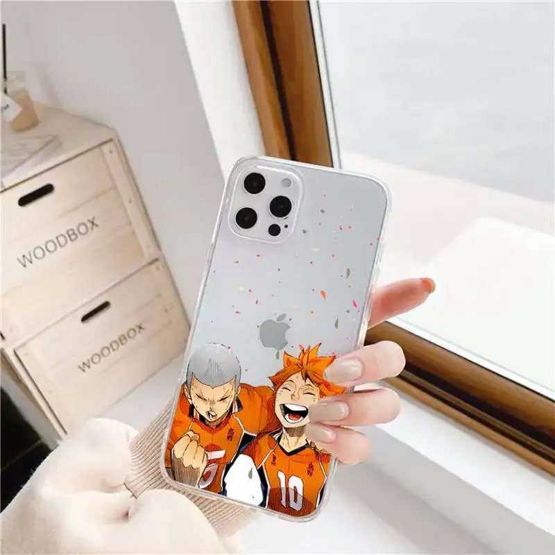 

Haikyuu volleyball boy Phone Case For iphone 12 11 8 7 6s 6 5 5s 5c se plus mini x xs xr pro max Transparent soft