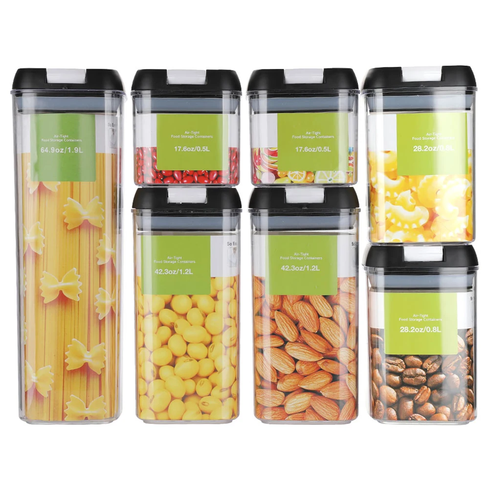 

Collecting Tank 7 Pcs Set Kitchen Storage Box Container PP