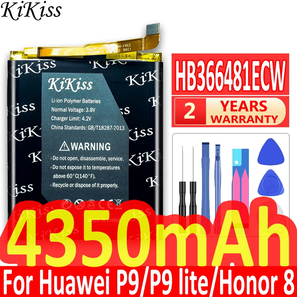

Original KiKiss Battery HB366481ECW for Huawei Honor 8 / Honor 8 Lite / Honor 5C / Ascend P9 / P9 Lite /G9 4350mAh Phone Battery