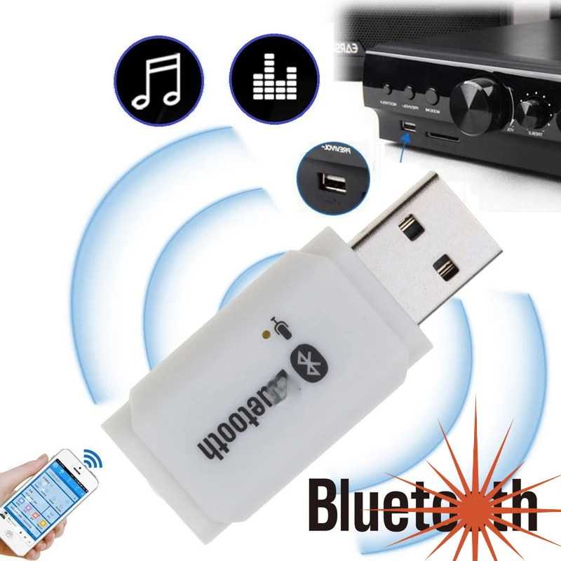 Bluetooth 5 0 Беспроводной USB приемник AUX автомобильный аудио адаптер MP3 плеер Громкая