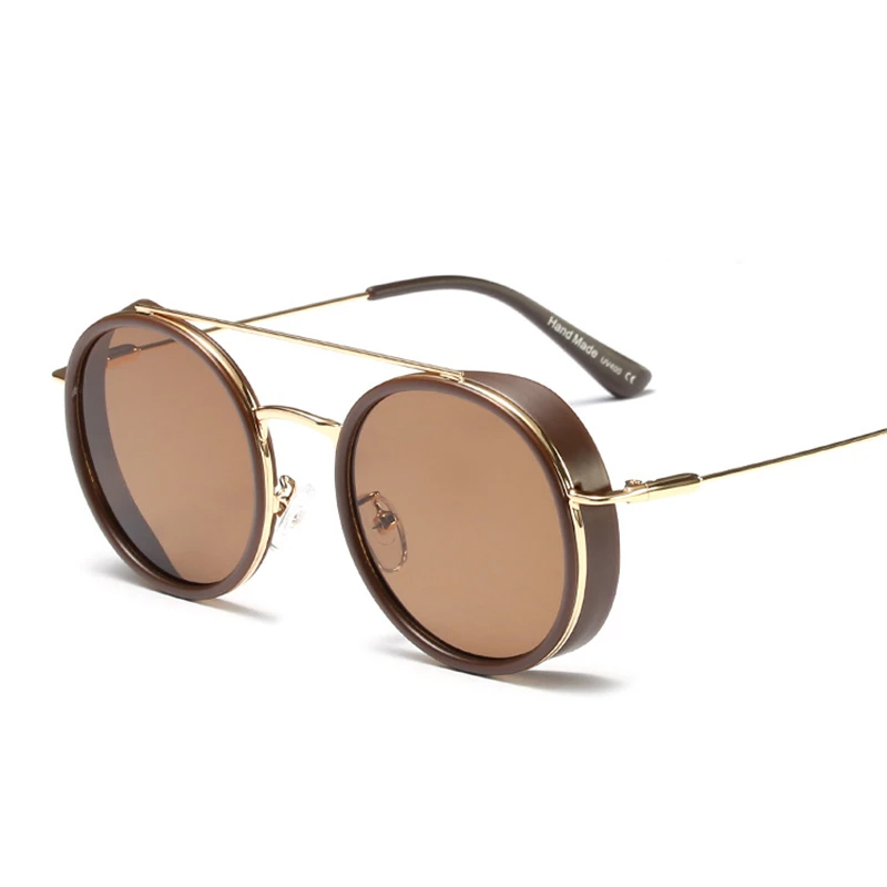 Новинка 2019 круглые солнцезащитные очки в стиле панк Модные металлические