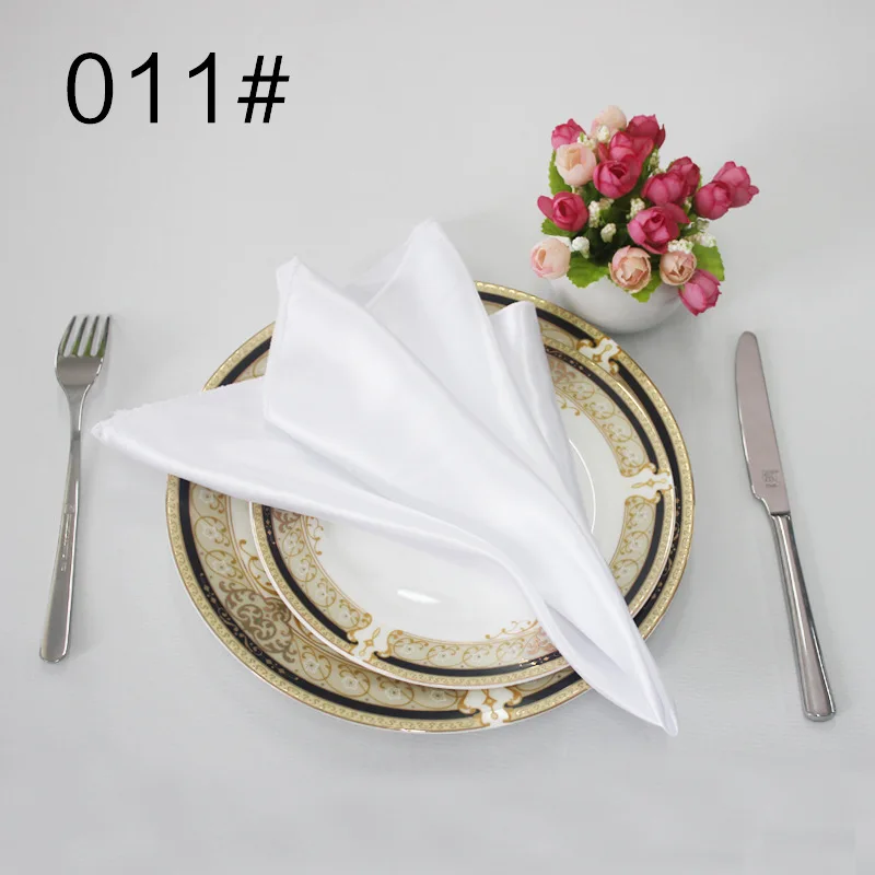 Карманный платок квадратные атласные салфетки Свадебный обеденный стол