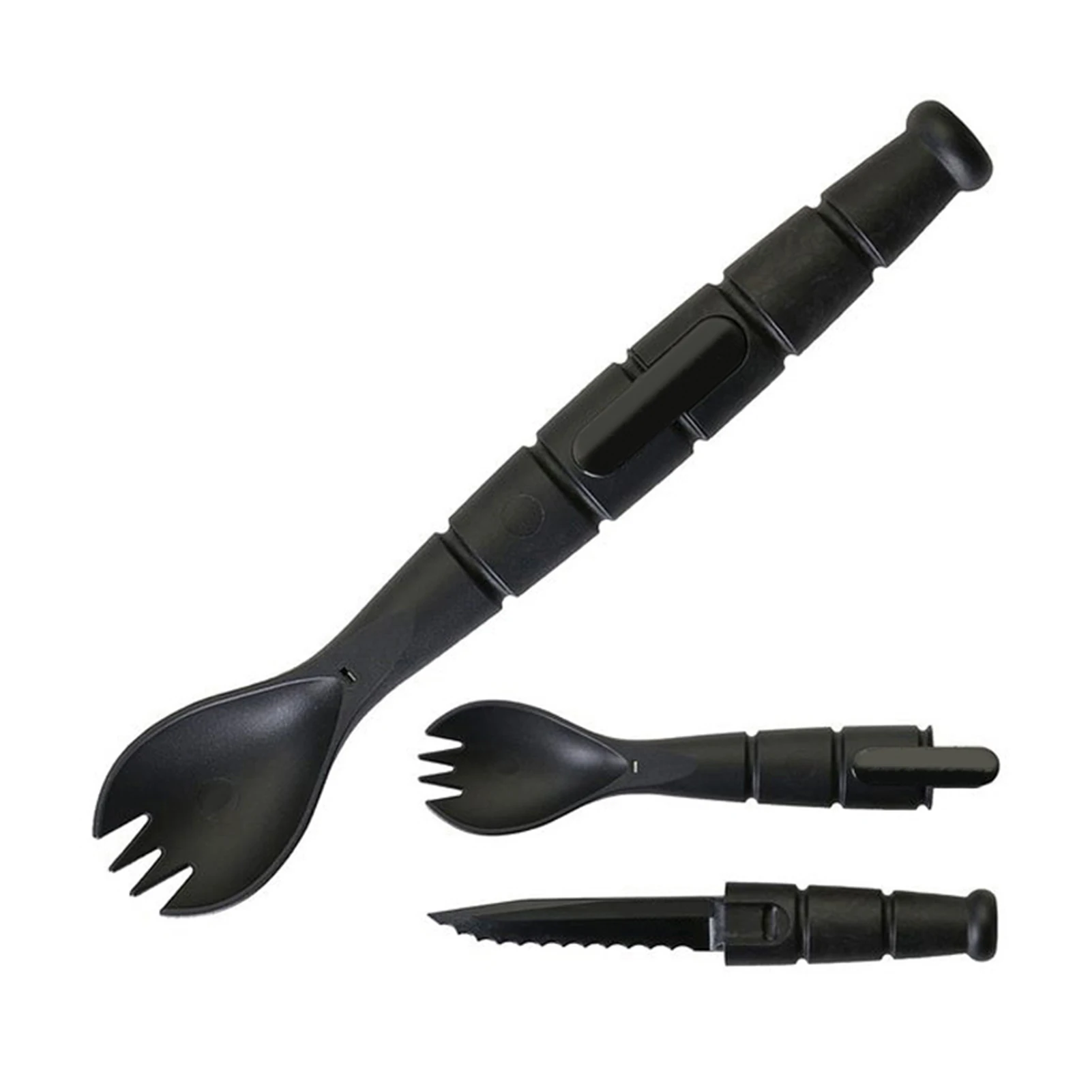 

Outdoor Camping 3-in-1 Spork Spoon Fork Dinner Cutter Portable Tableware Flatware Cutlery SAL99