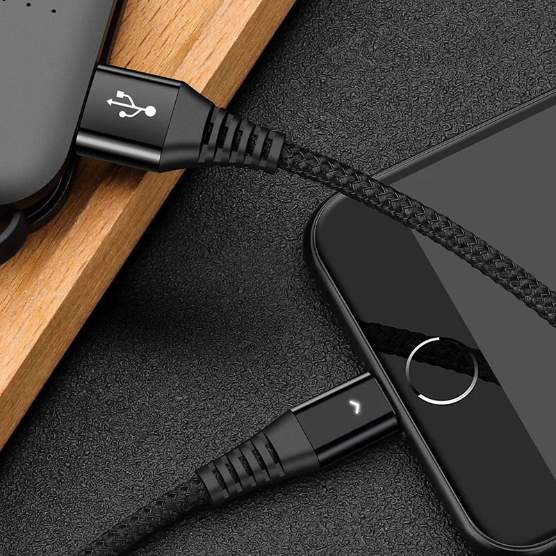 3а быстрое зарядное устройство для iphone Andriod Micro usb type-C нейлоновые кабели для быстрой зарядки телефонов