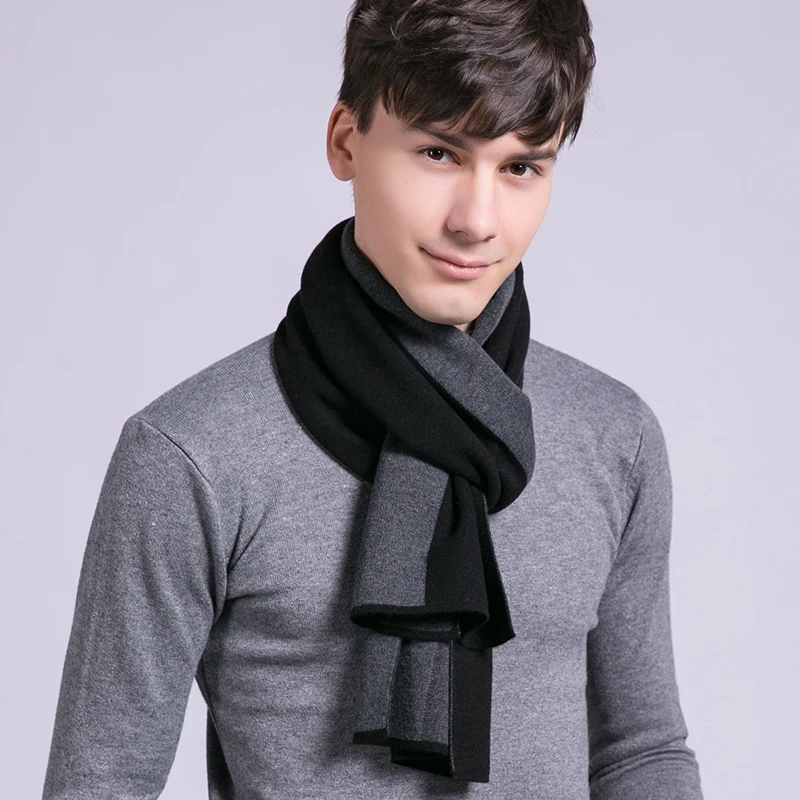 Winter Men Cashmere Scarf Plaid Wool Warps Luxury Brand Shawls and Wraps Classical Male Warm Oversize Plaid Wool Scarves Echarpe