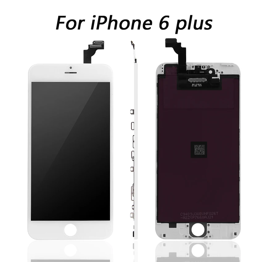 10 AAA дисплеев для iPhone 6 Plus LCD с рамкой сенсорный экран черный и белый ЖК