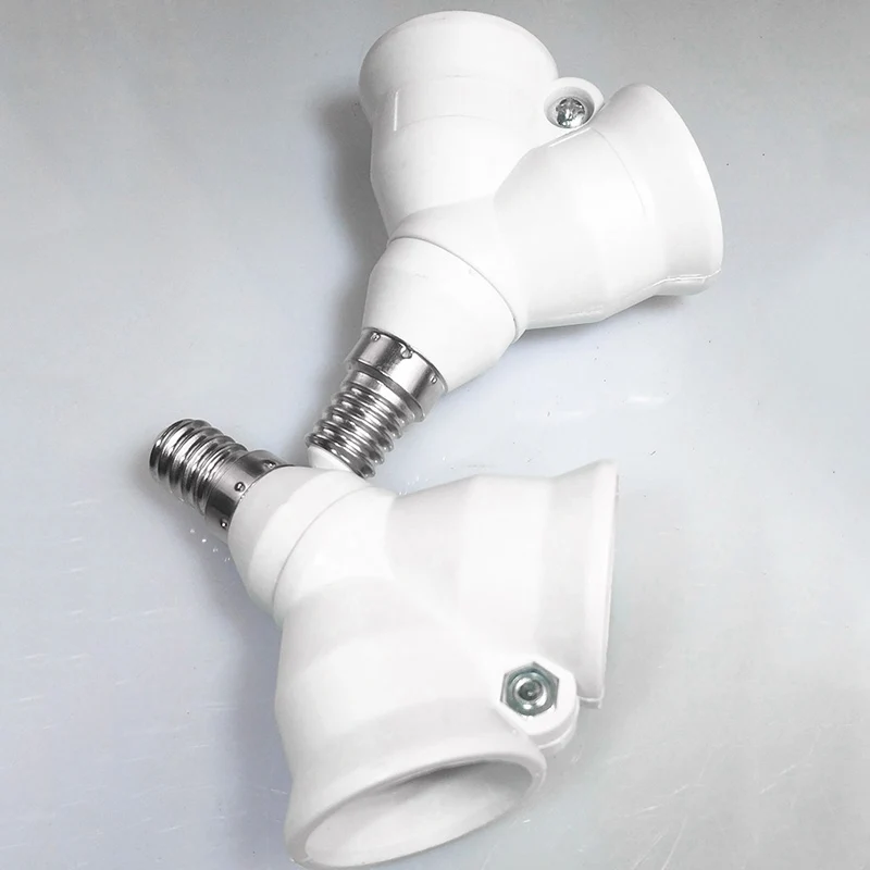 2in1 Adjustable E14 Base Light Lamp Bulb Adapter Holder Socket Splitter | Лампы и освещение