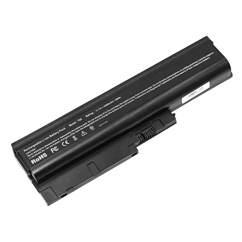 11 1v laptop battery for ibm thinkpad t60 t60p r60 r60e series 40y6799 for lenovo r500 thinkpad r500 t500 w500 t61 6457 t61 6460 free global shipping