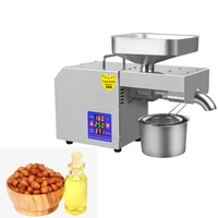 commercial 750w oil press peanut soy sesame walnut plant seeds stainless steel kitchen home fully automatic oil press
