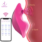 Женский Невидимый вибратор для стимуляции клитора с беспроводным управлением через приложение и Bluetooth, секс-игрушки для взрослых