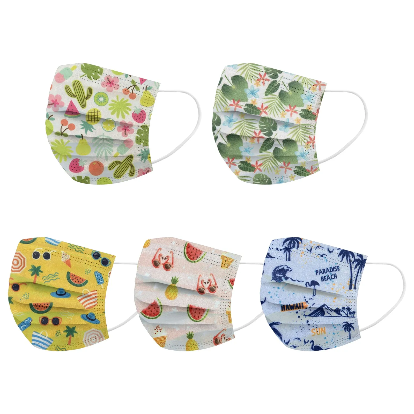 10pcs Disposable Face Mask adult Printed Covers For Women Unisex Masks for face Men Protective Facemask Halloween Cosplay Маска |