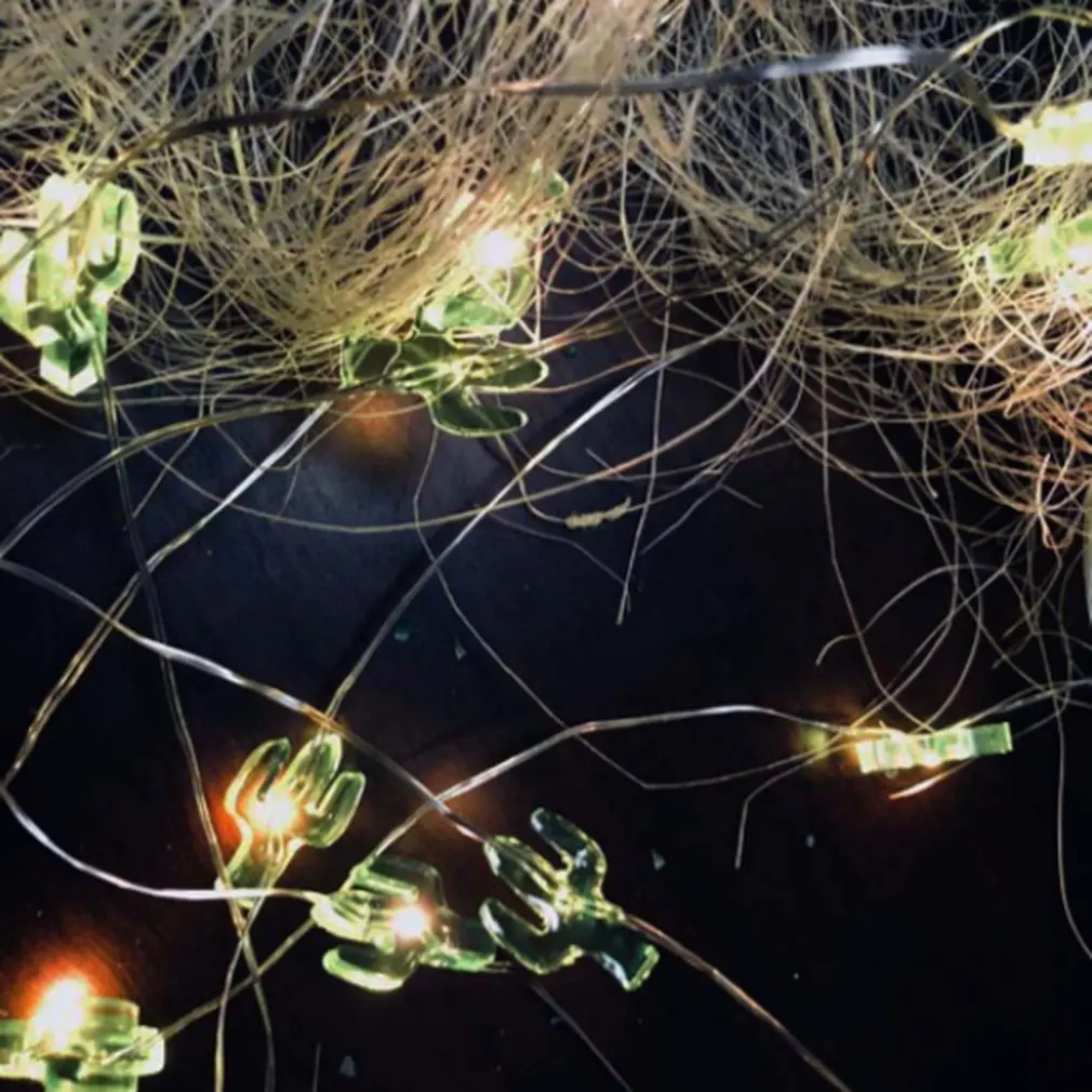 20 Led светильник s Рождественское украшение ананас Фламинго Зеленый Кактус