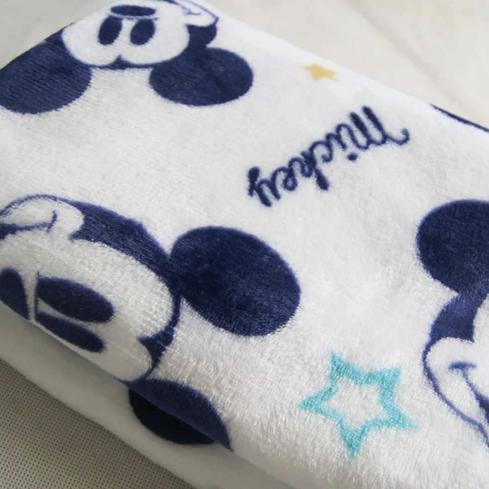 Disney Королевский сине-белые Микки Мышь Одеяло Пледы для одежда малышей мальчиков