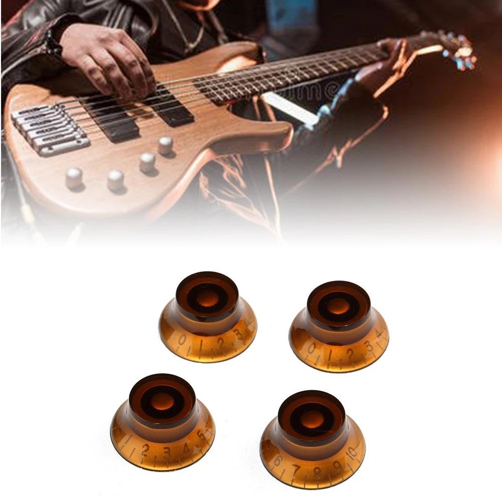 4pcs Top Hat Guitar Knobs Potentiometer Replacement Volume Tone Accessories Practical Musical Speed Control Instrument For LP |