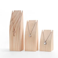 wood necklace pendant holder jewelry display stand bracelet chain jewelry accessories storage counter display rack for girls