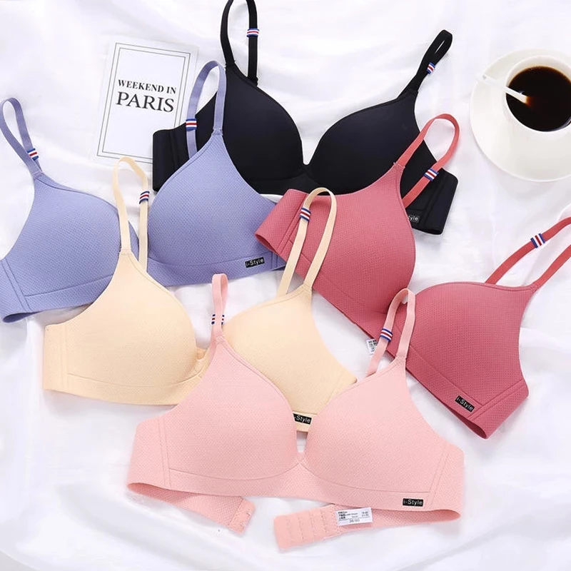 Бесшовный Женский бюстгальтер без косточек сексуальное дышащее однотонное